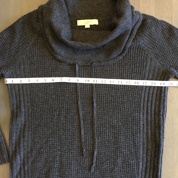 LOFT Waffleknit Cowl Neck Tunic Sweater, size Medium❤️ - Picture 10 of 12